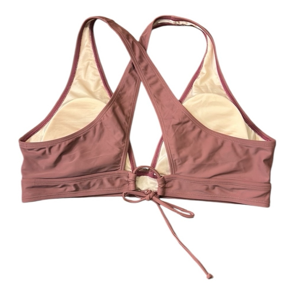 CUPSHE Crisscross Straps Swimsuit Bikini Top Mauve Size XL - Picture 2 of 11